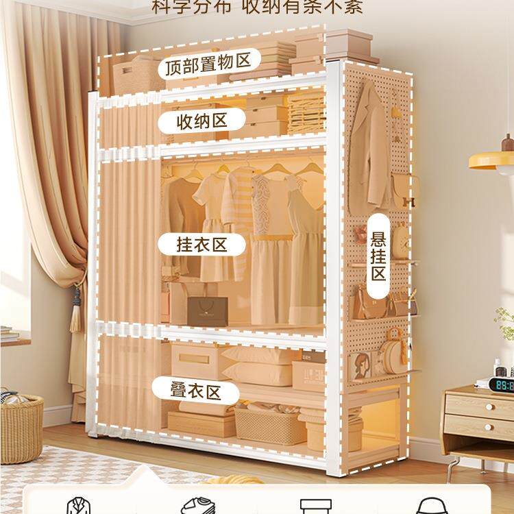 开架放式柜转角L型架衣货出租屋衣帽78家用拐角多层收纳置物架衣