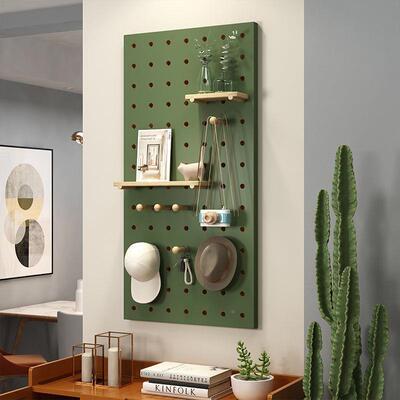 洞洞板实木物墙上置架质木墙壁挂墙书架隔板纳架挂NOX收板墙面架