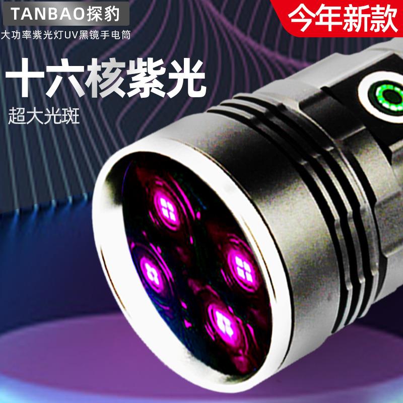 大功紫光鉴灯定专用手电筒UV胶水固化烟陶瓷蜜蜡NZE验钞防率酒伪