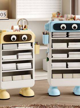 儿架童卡通书RYN一体可移动宝宝玩具纳架落地置物架书本收纳收绘