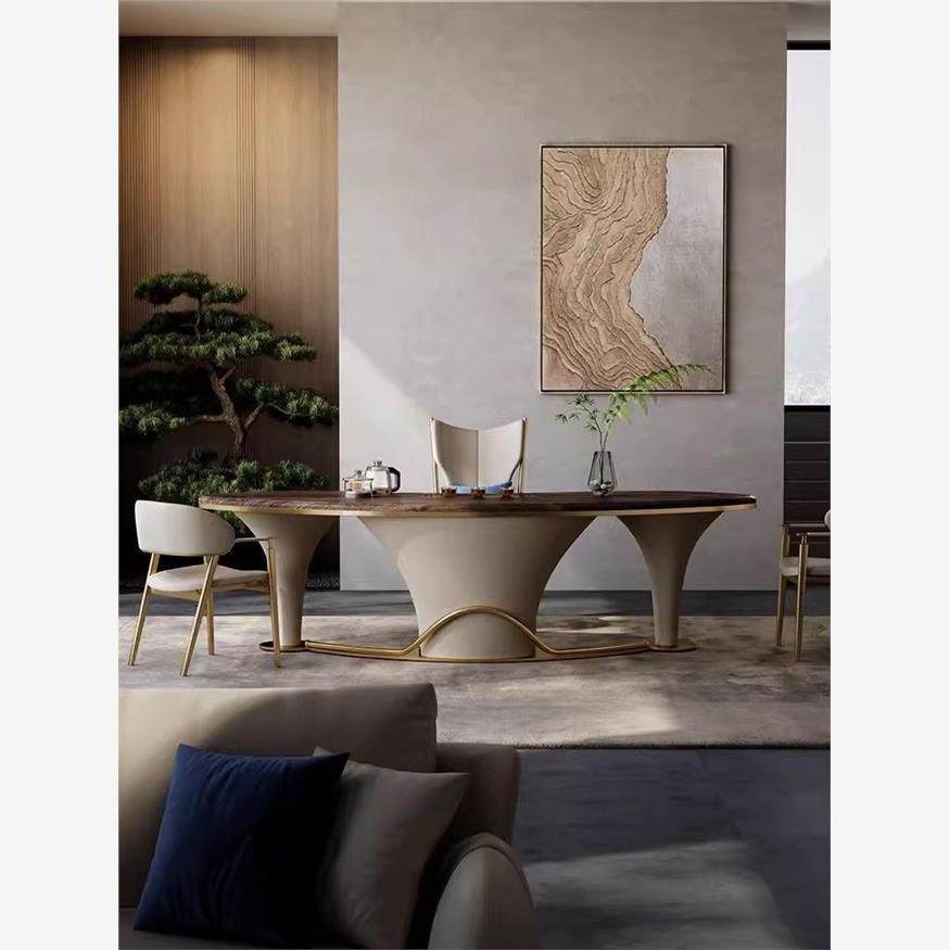 现大代简约现代奢弧轻形大理石茶台茶桌椅组合DGJ会设实木所计师,鲜花速递/花卉仿真/绿植园艺,其它园艺用品,淘宝优惠券,粉丝福利购,淘宝优惠卷