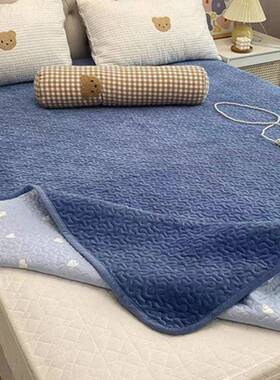 盖新款高克重宝绒DUX床单细绒防滑防静宝电双面两用盖四毯季通床