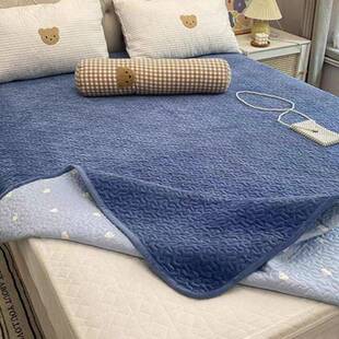 盖新款高克重宝绒DUX床单细绒防滑防静宝电双面两用盖四毯季通床