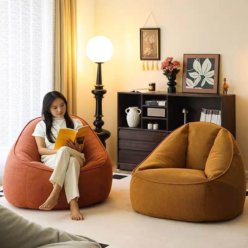 单人懒人沙发复古可榻躺可睡豆袋卧室小型榻米厅客阳OJX台休窝闲