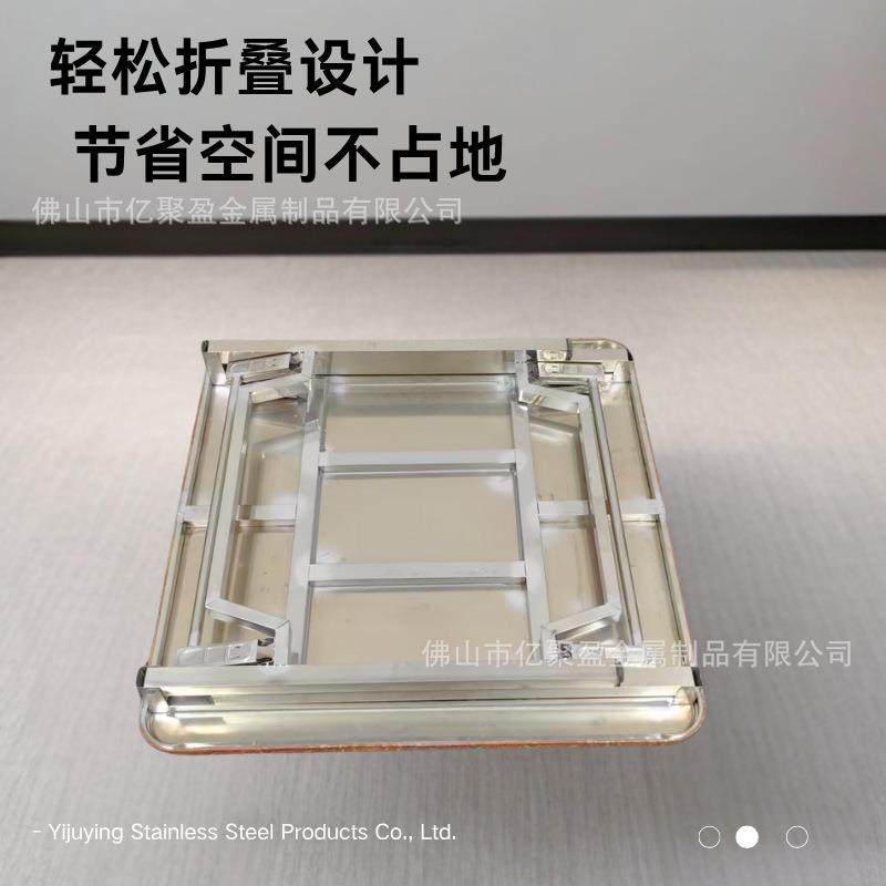 加厚桌折叠不锈钢方摆摊家用烧烤店户免安市TQX装夜商外用正方形
