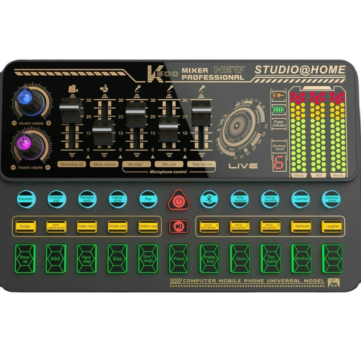 跨装境K500英文麦克风悬臂播套手机卡直播客PQS推子调音话声筒