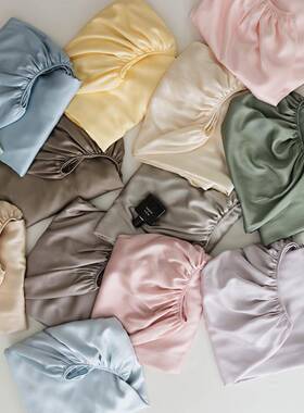 60支进口兰精天丝床单式笠单品纯色裸睡感凉冰RQJ床丝床罩上床用