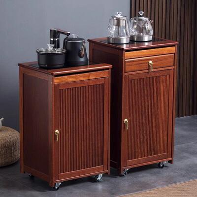 可移动沙发边几体用实木茶几柜烧水壶一茶水茶台茶桌边柜茶MZW吧