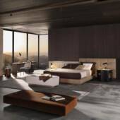 1复刻款 INK伦OOA意式 N极简劳斯1 大平层屏宽床YYH豆腐块床磨砂布