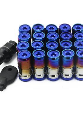 境防盗轮毂改螺母钢制内七角汽车胎装轮凸XYS耳螺丝螺帽20跨件/套