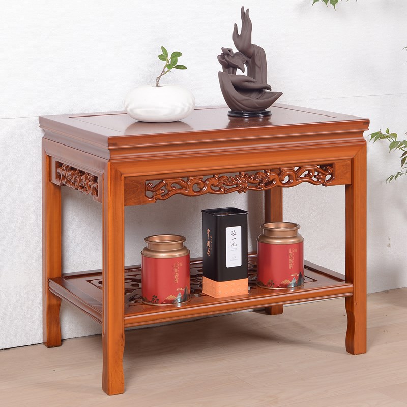 沙发边几角几柜实木小茶几简约小方桌多功能抽屉款客厅喝茶台中式
