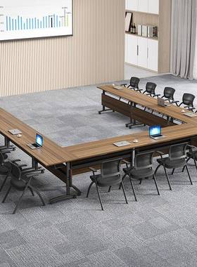 可折功叠训桌培会议桌ZMY-0166椅组双合移动拼接多能办公辅导班长