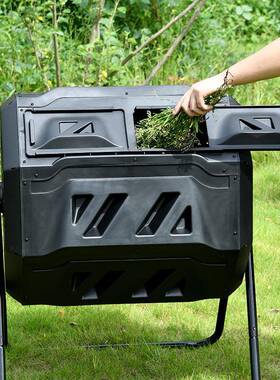 IFY户外院肥桶落叶园艺堆工庭具塑料滚筒机收纳箱有肥料翻斗发酵