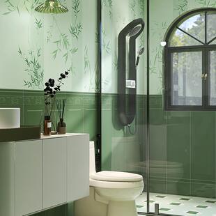 广东式新中瓷砖601写意荷叶0x200卫生间花砖宋厕式墙砖仿古所地砖