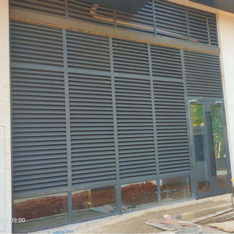家工防程例百叶防火实带百叶火玻璃幕墙工厂程