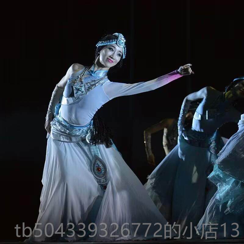 高档天浴族舞蹈演出服装女藏装2023新款开场舞大摆裙服套民族风衣