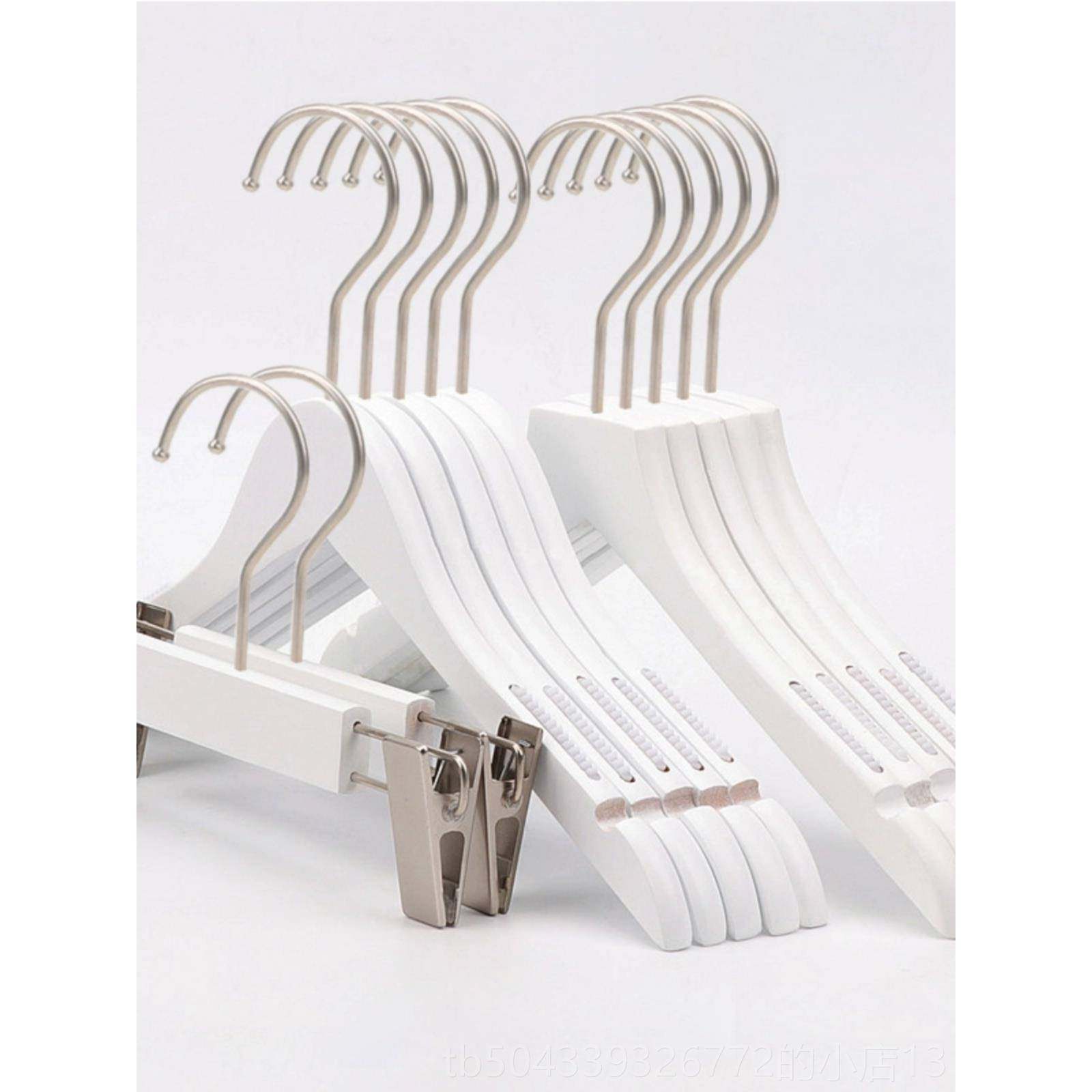 高档L质OGO服店装专用衣架女装儿童装纯白色实木木家用店木头衣挂