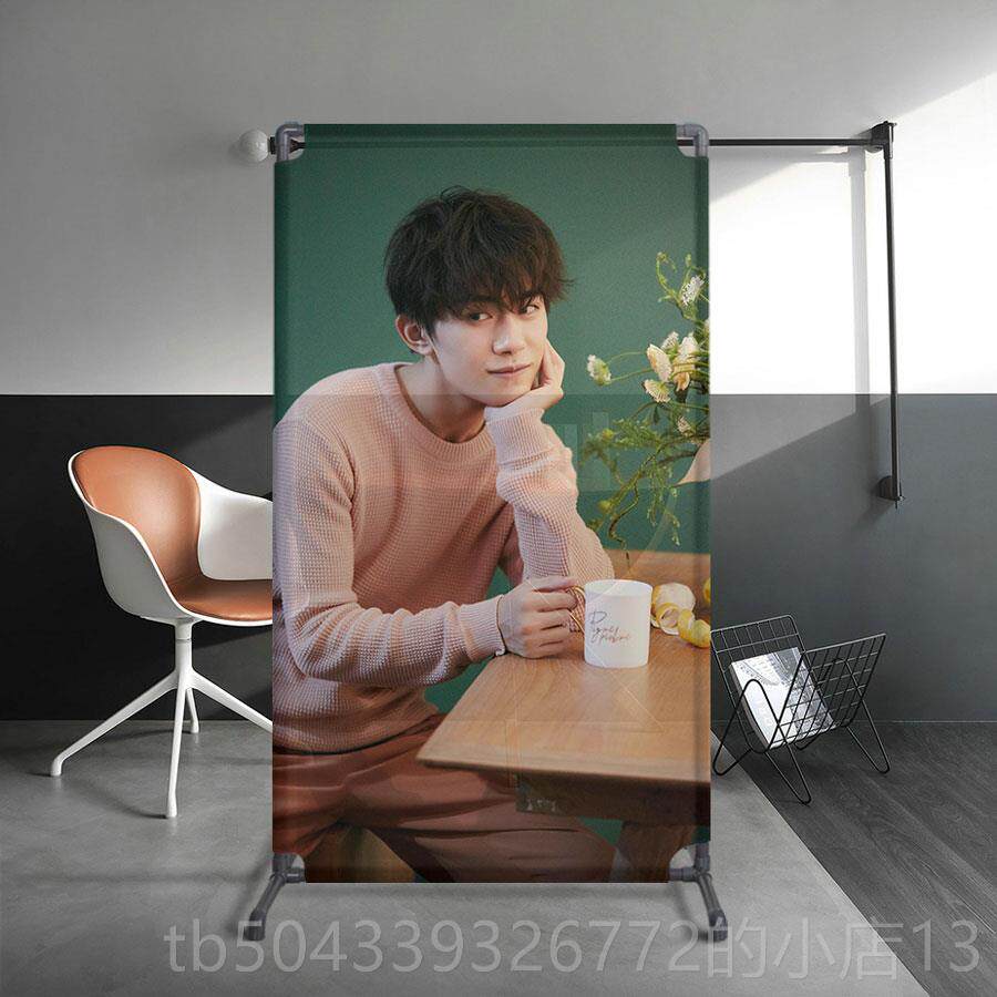 高档DIY来图定制屏风lgo商o家用用断半透遮挡入户玄关装隔饰可移