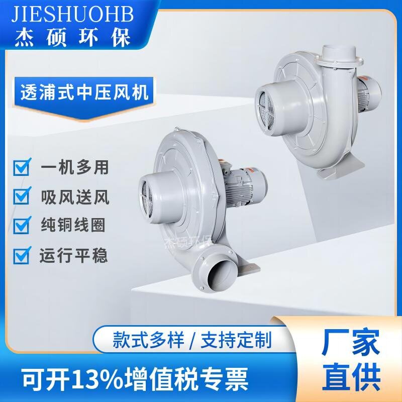 4kW中压鼓风机燃烧气输送热水