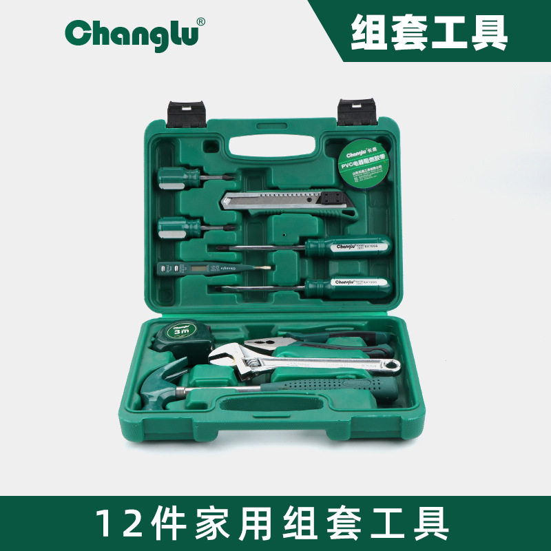 长鹿五金工具套装 组合组套 家用手动木工工具箱 工具批发