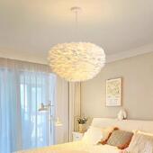 北欧约馨浪漫创意温卧室床头简毛灯具个性 客厅GM2431网红少女羽羽