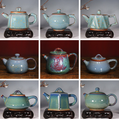 禹州神垕钧瓷手工茶壶特价茶具陶瓷轻奢高档泡茶壶功夫茶具西施壶