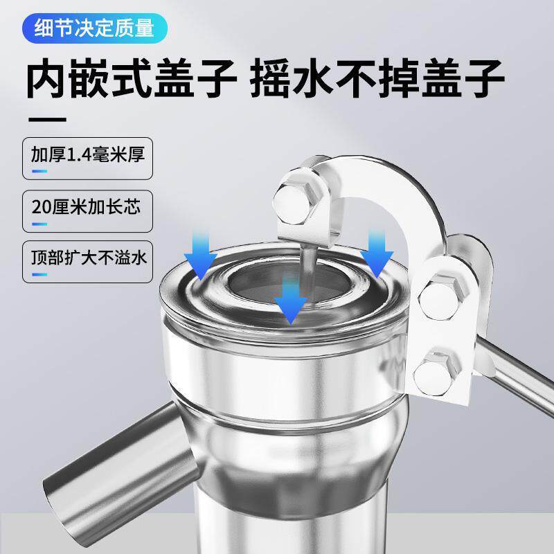 不锈钢摇水泵家用手动压水井摇井头手压泵吸水器抽水泵农村打水井