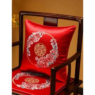 中式红色喜字结婚抱枕套婚庆婚礼床头喜庆一对靠枕新婚沙发靠垫套