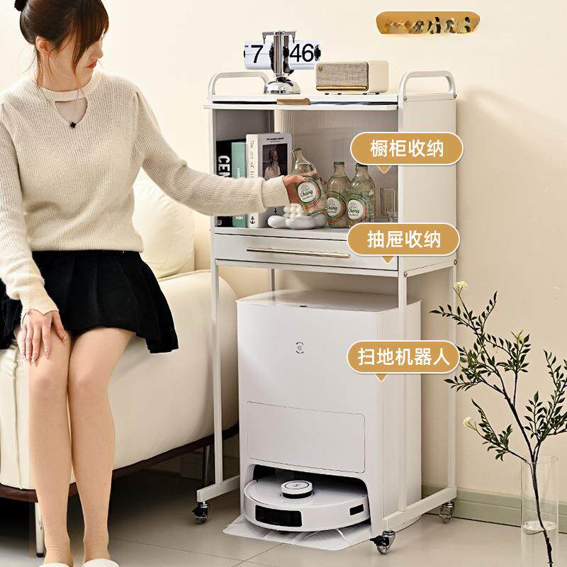 扫地机器人置物架洗地机收纳柜下空式石头云鲸追觅上方移动多层架