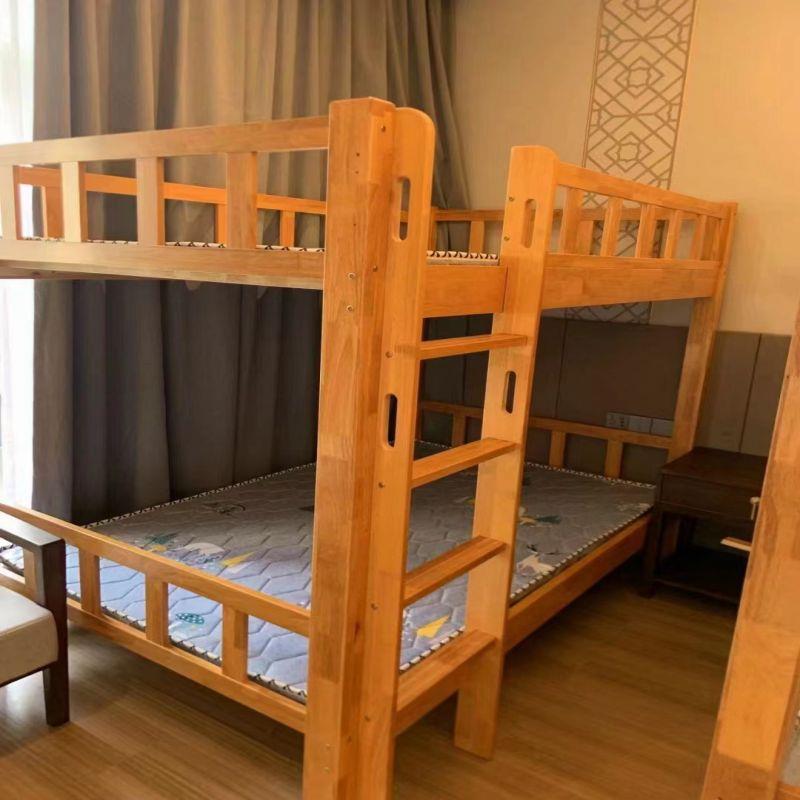 全实木儿童床小孩房子母床上下铺双人床单位学校宿舍上下铺工程床