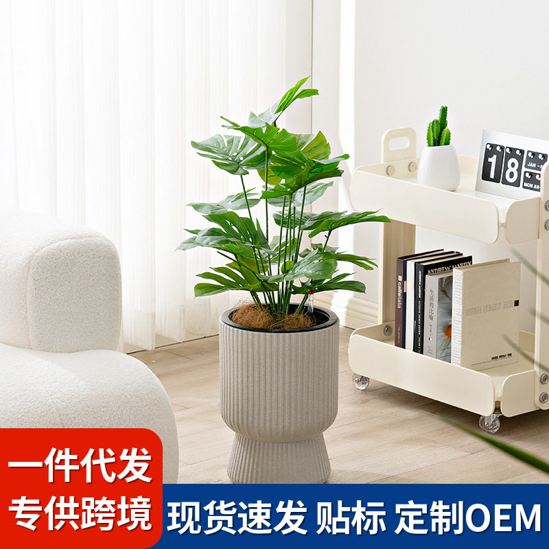 轻奢酒杯造型自吸水懒人花盆