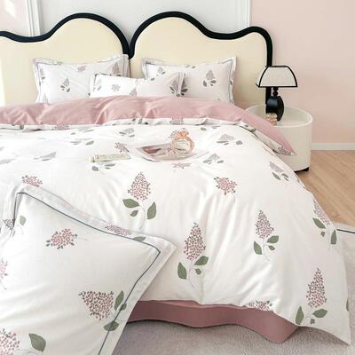 K152024年新款春夏季床上用品全棉100纯棉四件套被套床单床笠款被