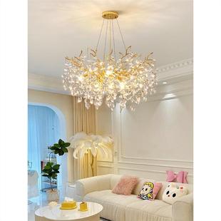法式 高档店铺商用创意枝型艺术灯 轻奢客厅水晶吊灯餐厅灯2024新款