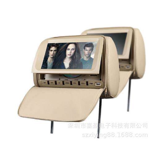 9寸头枕DVD显示器后排娱乐系统影音高清显示屏