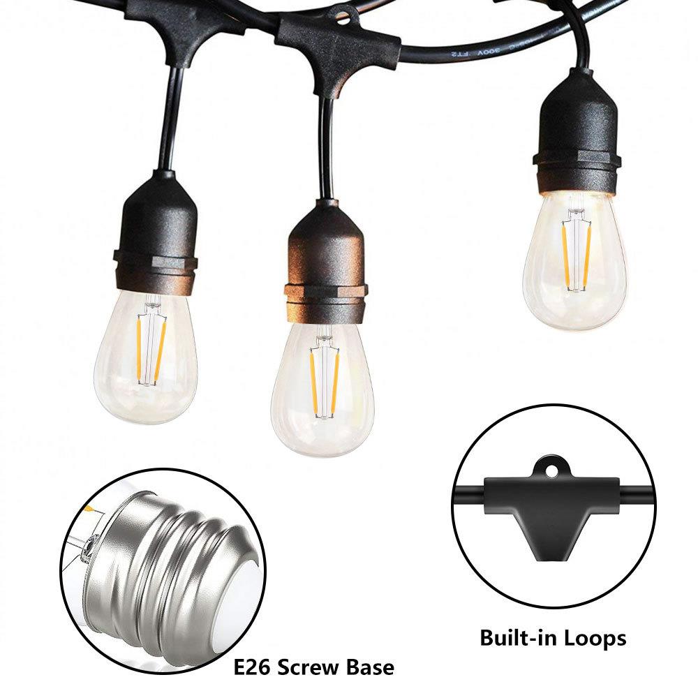 E27插电S14灯串15LED梨形灯泡装扮圣诞节日庭院草坪装饰灯温馨