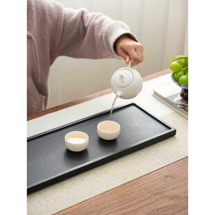 天然金石简干泡台茶茶盘约家用Xn4ByDJF壶承石头台大小号长方形乌