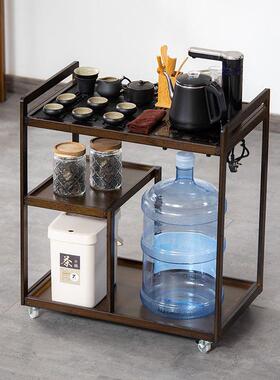 移动家用水新中式客车厅边几泡茶柜几实木带轮茶烧XVP水壶一茶体