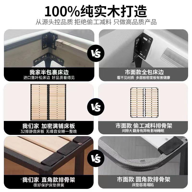 无床头钢木骨架床RAQ潮防铁艺床双人钢床不锈排钢床碳素钢架床架