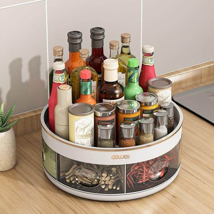 厨房调料盒转F9679556一体多格调味料佐料收纳台旋调料面油盐酱醋,厨房/烹饪用具,抹布架/厨房清洁收纳架,淘宝优惠券,粉丝福利购,淘宝优惠卷
