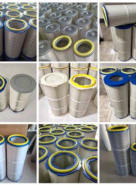 工业快盘拆滤筒聚纤维无酯布纺滤芯折叠粉尘滤芯六耳卡除尘BYY滤