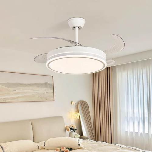 0隐形风扇灯25新款吊扇灯现代简约客厅2卧厅室餐473吸顶带电风扇