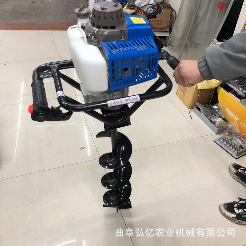 四程汽油手提钻坑机果园00杆M3M大口径施肥打洞机埋桩立刨冲KZB坑