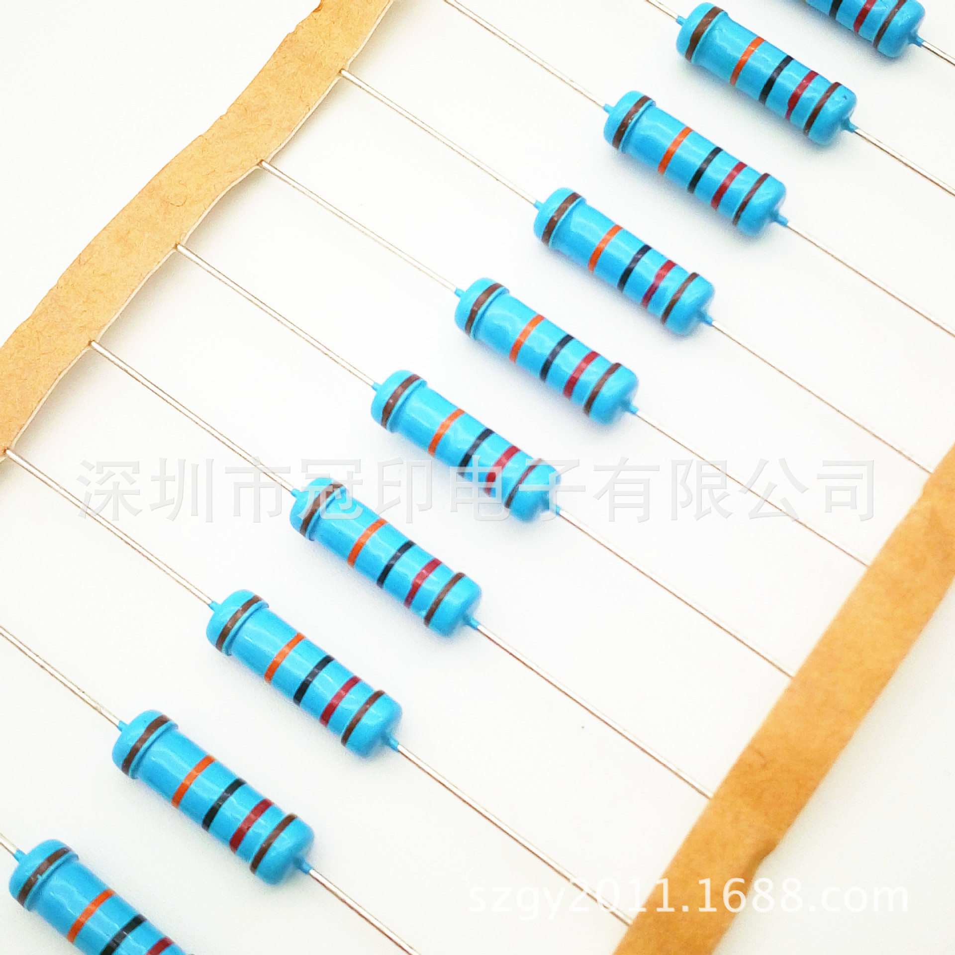 2W直插金属膜电阻1%0.1R-0.99R