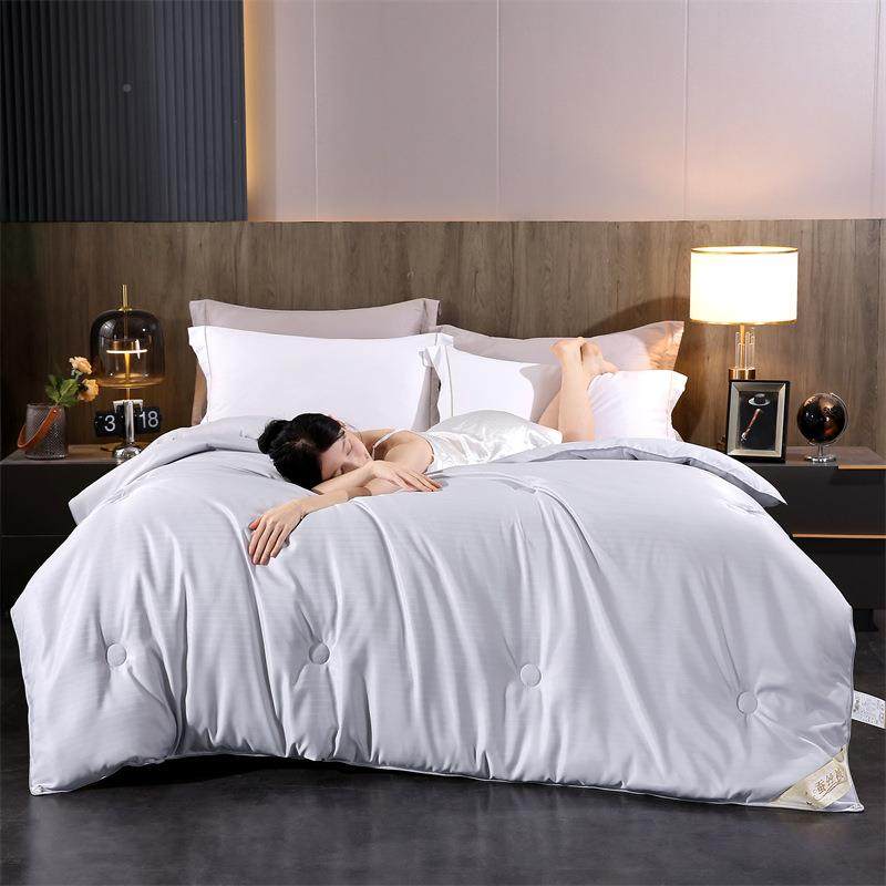 全棉桐乡双档宫桑蚕人丝被加厚被桐乡双宫冬被高春秋子单双二合一