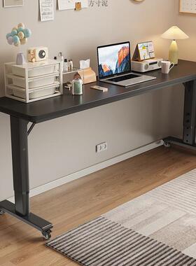 书桌家用长桌床头跨床窄电脑移桌RIZ卧室生简易动升降学工作条台