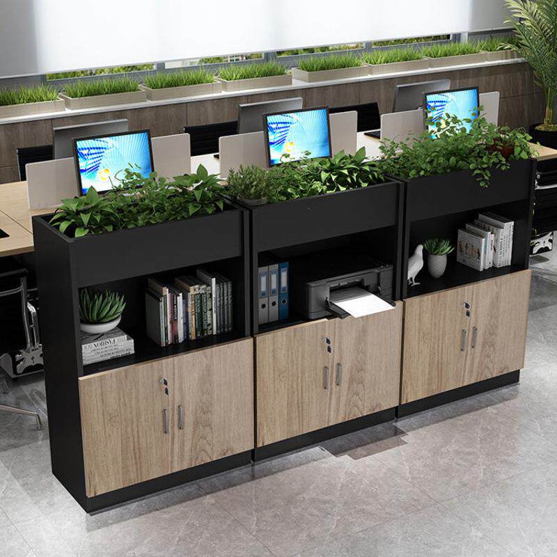 文柜件矮柜办公室职柜员资料柜木质断隔花槽柜档案柜办公YLE子储