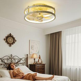 新款 迷你间小风扇吸顶灯厨房生排气扇复古142铁艺卫用家吊扇一体