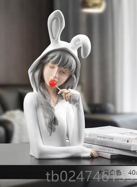 正品创意女孩摆件家居品饰客厅酒柜装饰女卧少心结室婚生日礼物送