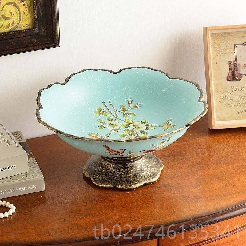 正品新式客中厅茶几水果盘简约装美式复古奢华桌家用水果盘套干餐