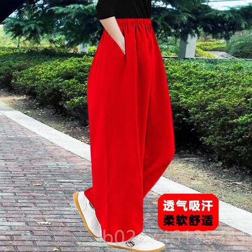 正品春极夏棉麻太裤裤男女宽武松灯笼裤亚麻瑜珈裤健身术表演裤练